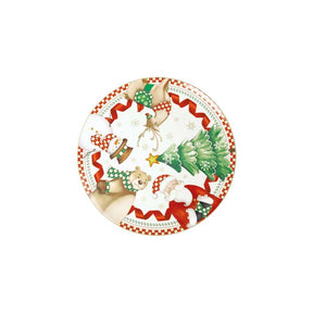 Piatto da portata Racconti Brandani in porcellana con decori natalizi 30 cm