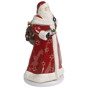 Babbo Natale girevole Villeroy & Boch in porcellana con carillon