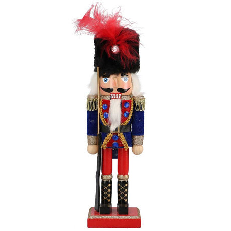 Schiaccianoci soldatino Timstor in legno decorato 25,5 cm