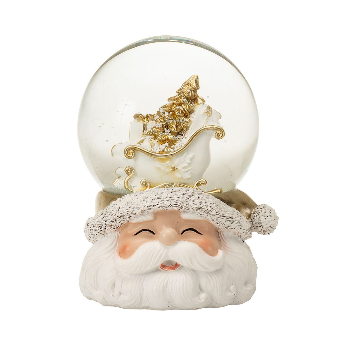 Globo di neve Noel in poliresina con carillon musicale 14 cm