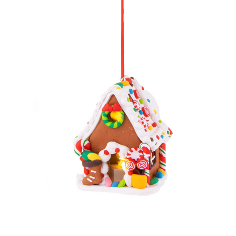 Decorazione natalizia casetta Bianchi Dino con luci LED 9,5 cm