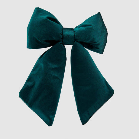 Fiocco natalizio EDG in velluto verde 38x27 cm decorazione
