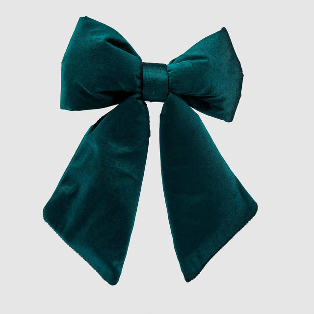Fiocco natalizio EDG in velluto verde 38x27 cm decorazione