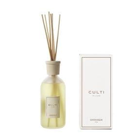 Diffusore a bastoncini Culti Milano in vetro squadrato 500 ml Damasque