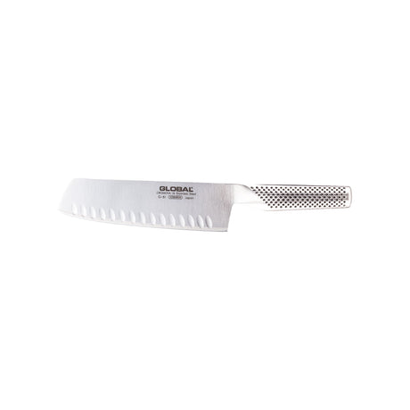 Coltello verdure Global in acciaio inox 18 cm con lama alveolata