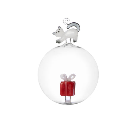Pallina Natale Tabby Cat Ichendorf in vetro borosilicato 11 cm