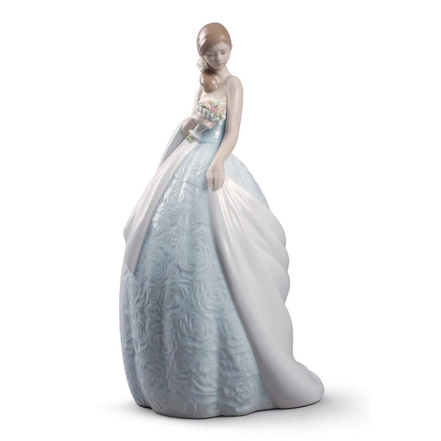Statuetta sposa Il Suo Giorno Speciale Lladrò in porcellana 36x18 cm