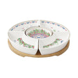 Antipastiera Spring Parade Easy Life porcellana decorata e vassoio bamboo