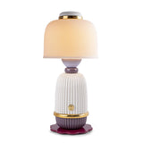 Lampada Kokeshi Crema Lladrò in porcellana lucida 29x13 cm senza fili
