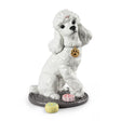 Statuina Barboncino con Mochi Lladrò in porcellana lucida 33x22 cm