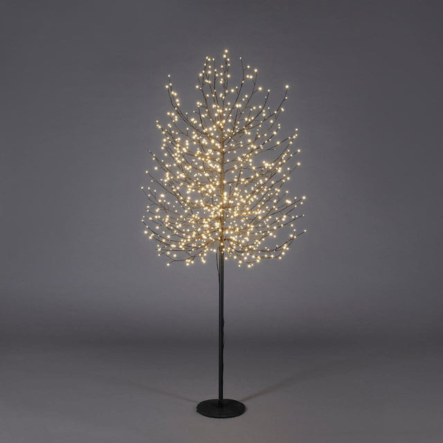 Faggio luminoso EDG in metallo nero 180 cm con 900 LED