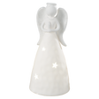 Angelo di Natale LED Mascagni Casa in ceramica bianca 24 cm