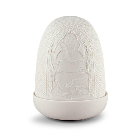 Lampada da tavolo Ganesha e Lakshmi Lladrò in porcellana 15x11 cm