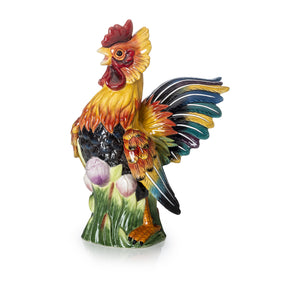 Gallo decorativo Palais Royal in ceramica multicolore 28 cm