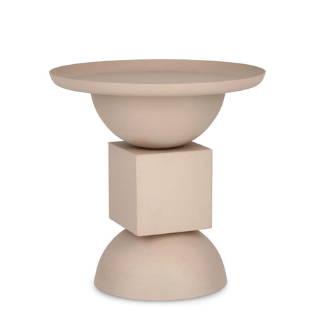 Tavolino da caffè Alka Bizzotto in acciaio beige opaco 40,5 cm