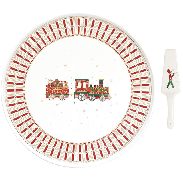 Piatto da portata Polar Express Easy Life in porcellana decorata 32 cm