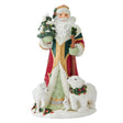 Scultura Babbo Natale con animali Fitz and Floyd in porcellana 47 cm