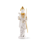 Scultura Rama Lladrò in porcellana bianca opaca con decoro inciso 30x10 cm