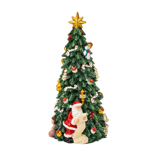 Carillon giostra carosello Noel in poliresina con luci 22 cm