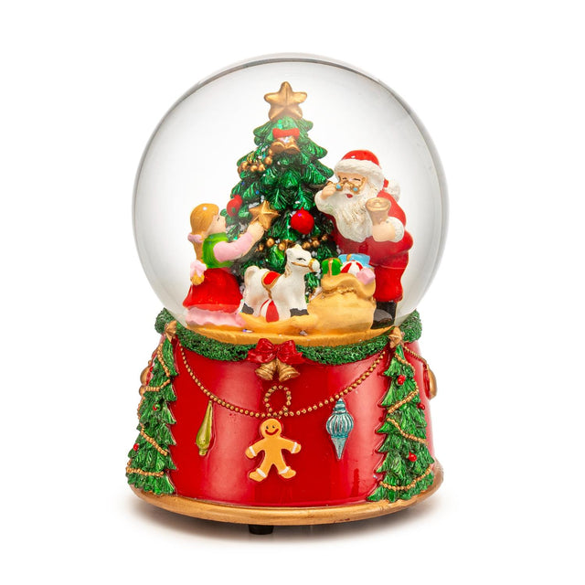 Palla di neve con carillon Palais Royal Babbo Natale 10x15 cm