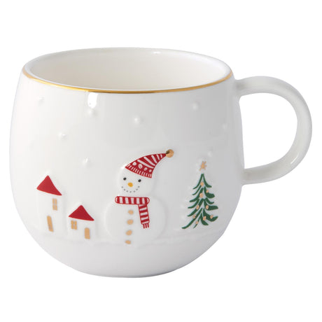 Tazza mug natalizia Easy Life in porcellana decorata 400 ml