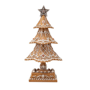 Albero di Natale Palais Royal in resina con decori pan di zenzero 32 cm