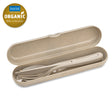 Set posate Klikk Ready Koziol in materiale organico con custodia 4,4 cm