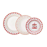 Servizio piatti Magic Christmas Easy Life in porcellana decorata 18 pezzi