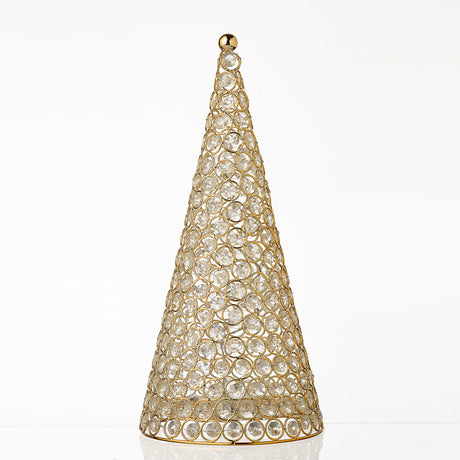 Abete natalizio Noel in metallo con LED e brillanti decorativi 31 cm