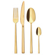 Set posate Rock Sambonet acciaio inox finitura oro 24 pezzi