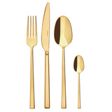 Set posate Rock Sambonet acciaio inox finitura oro 24 pezzi