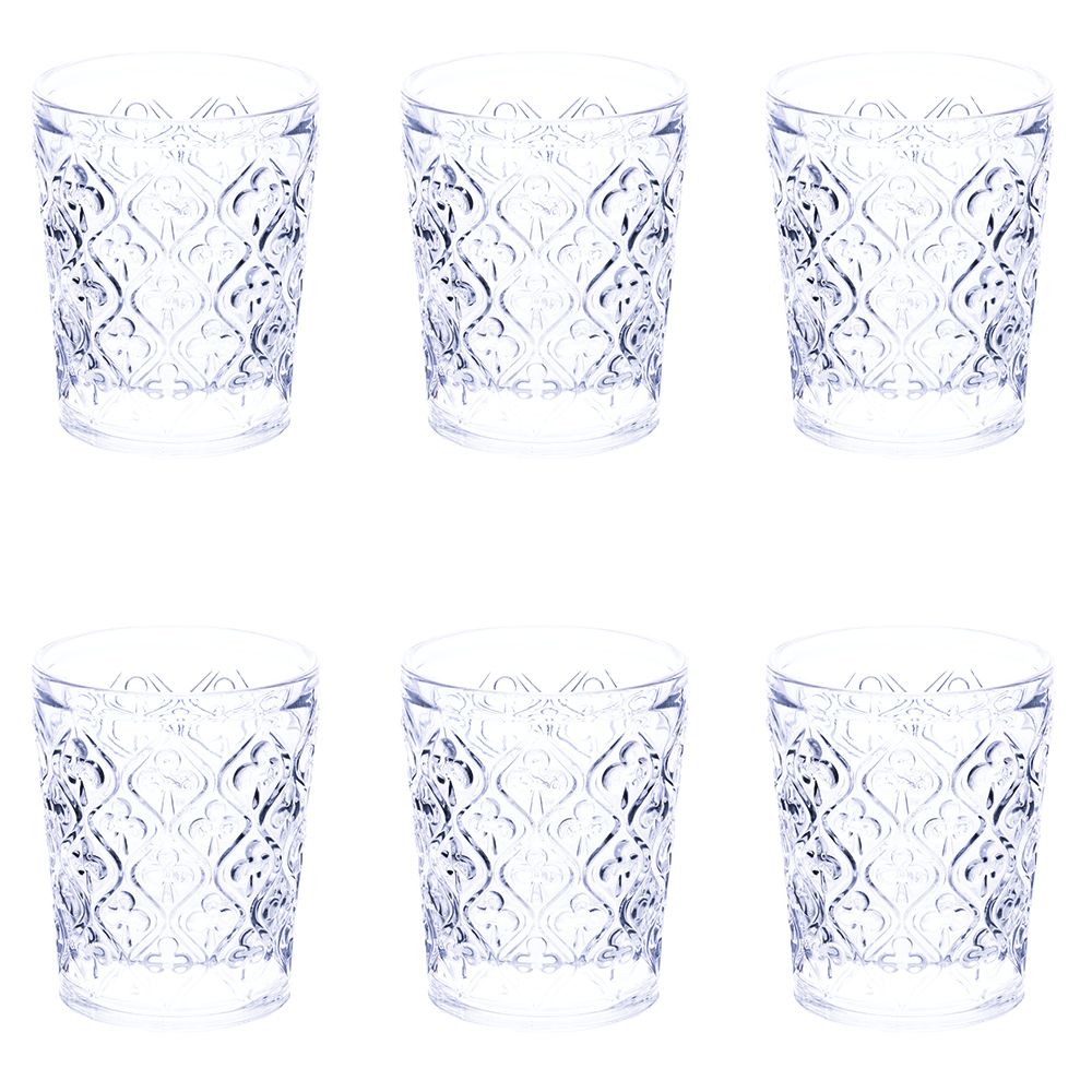Set 6 bicchieri acqua Marrakech Villa d'Este in vetro trasparente 240 ml