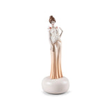 Scultura Ricamo Raffinato Lladrò in porcellana con fiori 38x14 cm