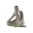 Vaso decorativo Mascagni Casa in ceramica grigia 12.5x8.5x12.5 cm