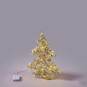 Albero LED intrecciato EDG in metallo oro 40x34 cm con 30 microled