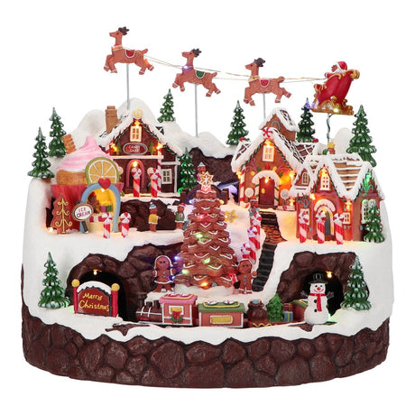 Villaggio di Natale Candy House Timstor con luci LED 37x41,5 cm