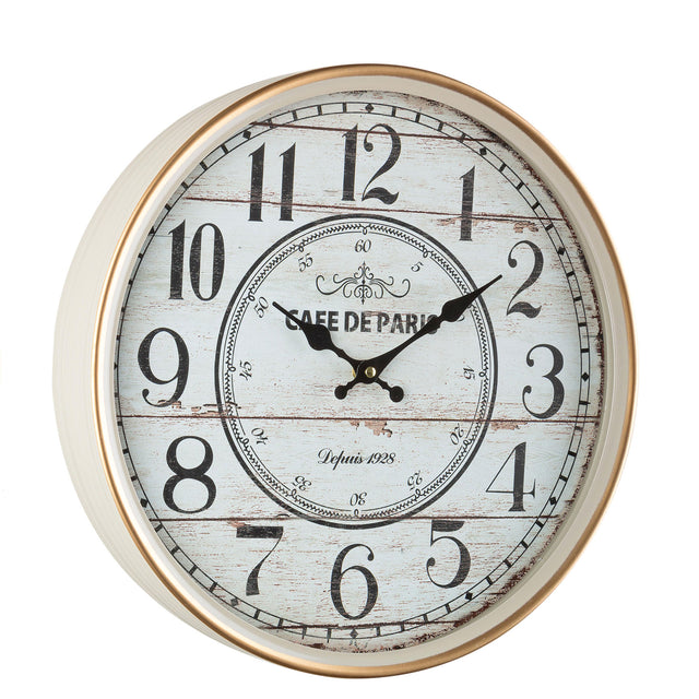 Orologio da parete Bistrot Bizzotto in metallo stile retrò 40 cm