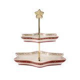 Alzata Etagere Villeroy & Boch in porcellana decoro natalizio 27 cm
