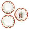 Servizio piatti Nostalgic Christmas Easy Life in porcellana 18 pezzi
