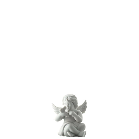 Statuina Angelo con Farfalla Rosenthal in porcellana bianca 8 cm