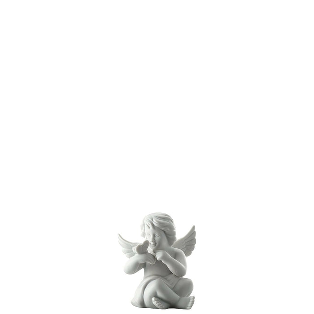 Statuina Angelo con Farfalla Rosenthal in porcellana bianca 8 cm