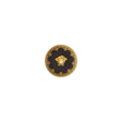 Piattino I Love Baroque Versace in porcellana nera e oro 10 cm