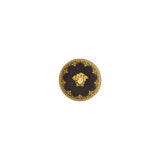 Piattino I Love Baroque Versace in porcellana nera e oro 10 cm