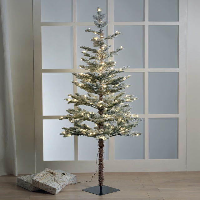 Albero di Natale Mascagni Casa innevato con 180 LED 160 cm
