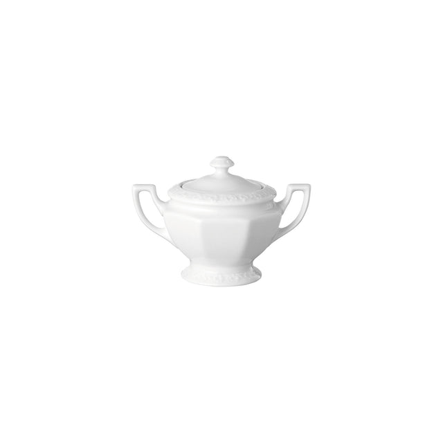 Zuccheriera Maria Rosenthal in porcellana bianca con rilievi 270 ml