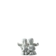 Coppia Angeli Cuore Rosenthal in porcellana bianca opaca 14x11x8 cm