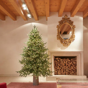 Albero di Natale Pino Luxury EDG in PVC e PE 180x136 cm con luci LED