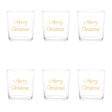 Set 6 bicchieri Merry Christmas Simple Day in vetro con decoro oro 350 ml