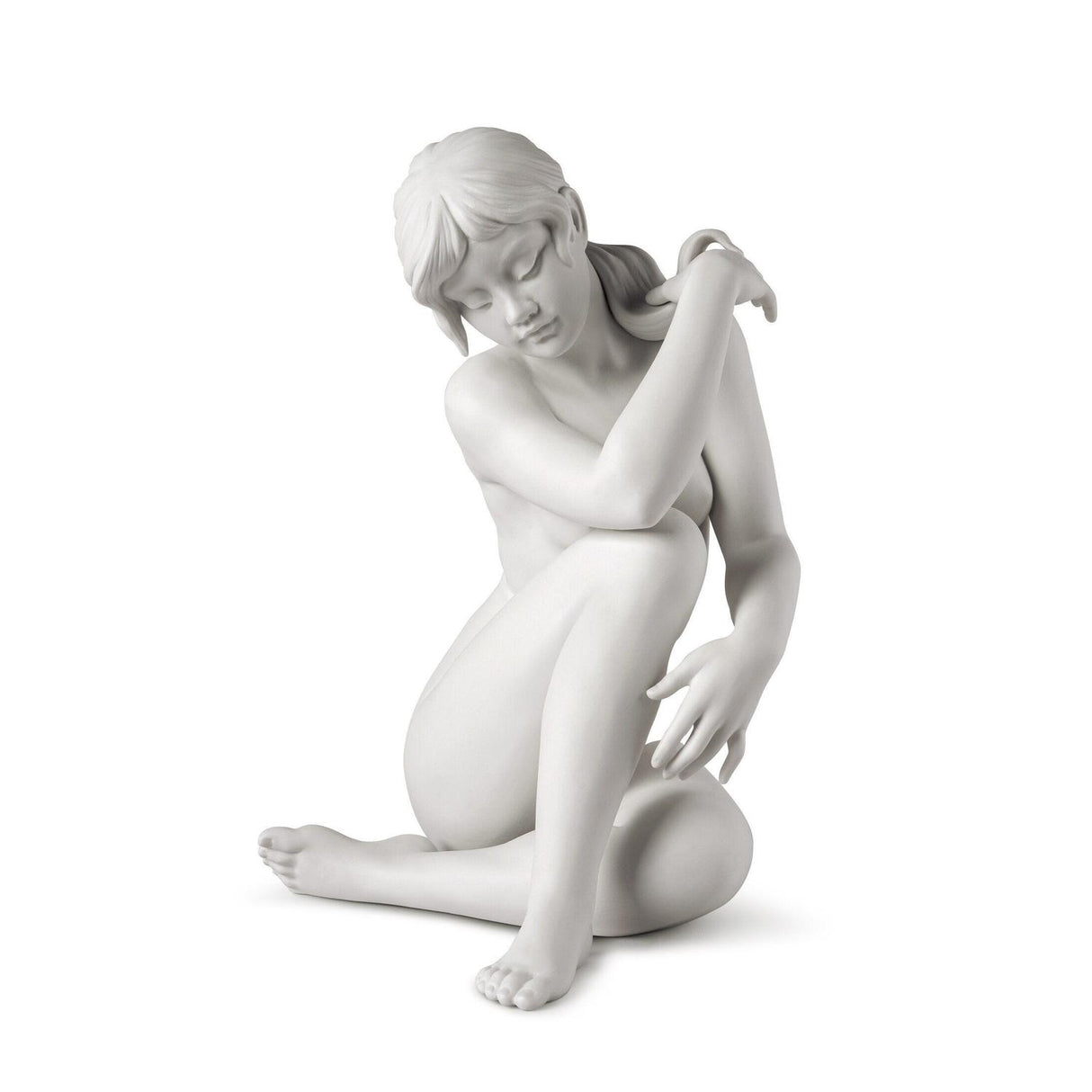 Scultura Calma Pura Lladrò in porcellana bianca opaca 34x23 cm