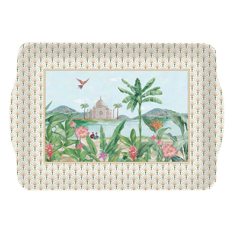 Vassoio con manici Easy Life in melamina decoro Paradise 33x22 cm